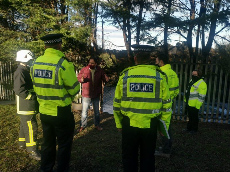 Imran Hussain MP meets with the police and fire service at Spring Mill Street